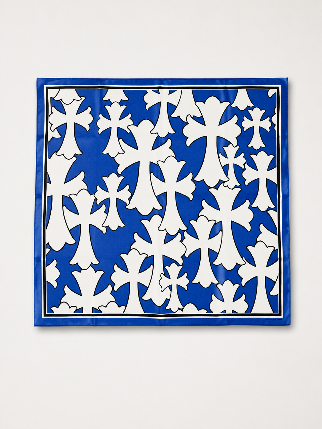 Cross Print Silk Scarf