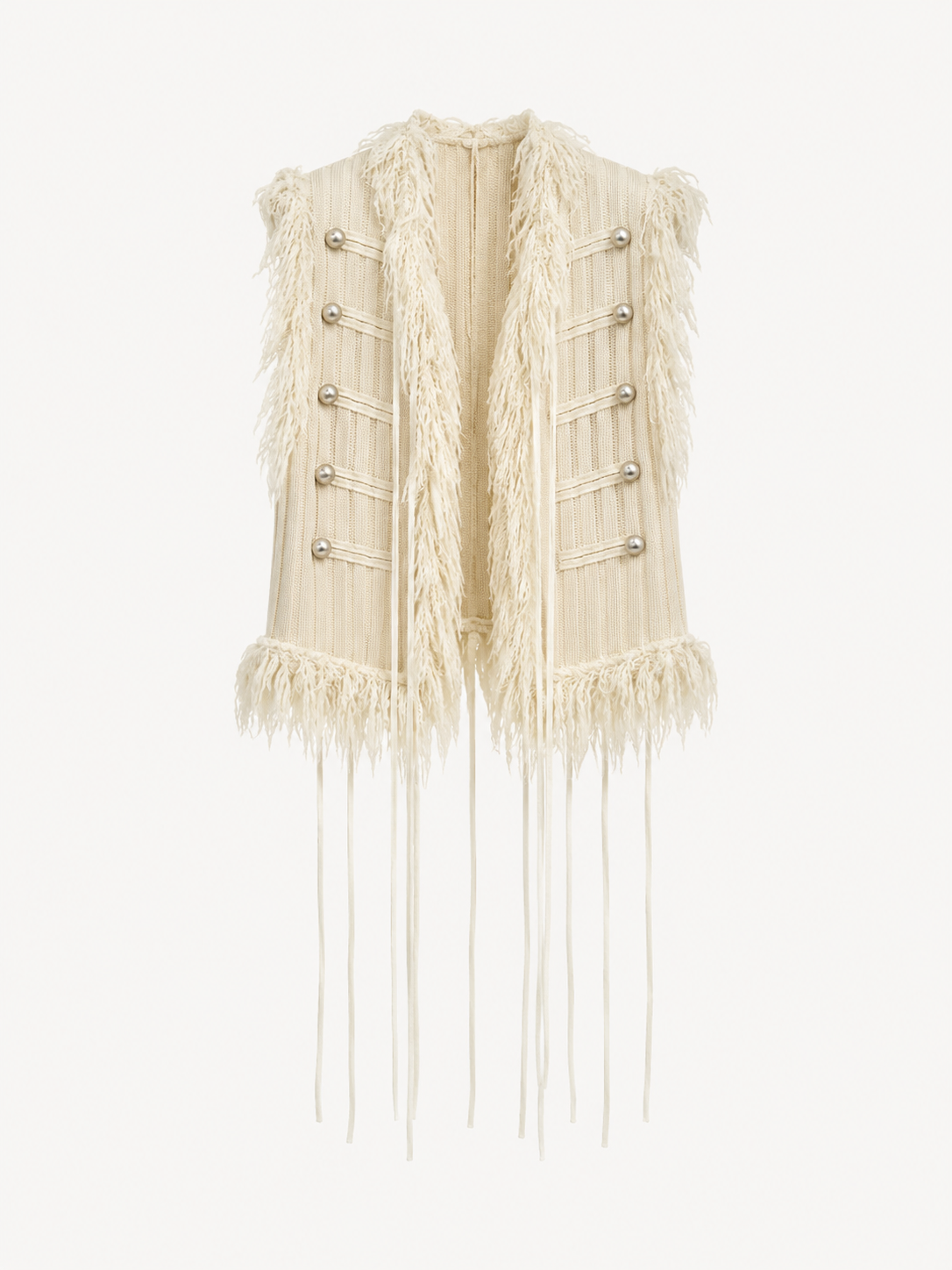 Fringed Knit Vest